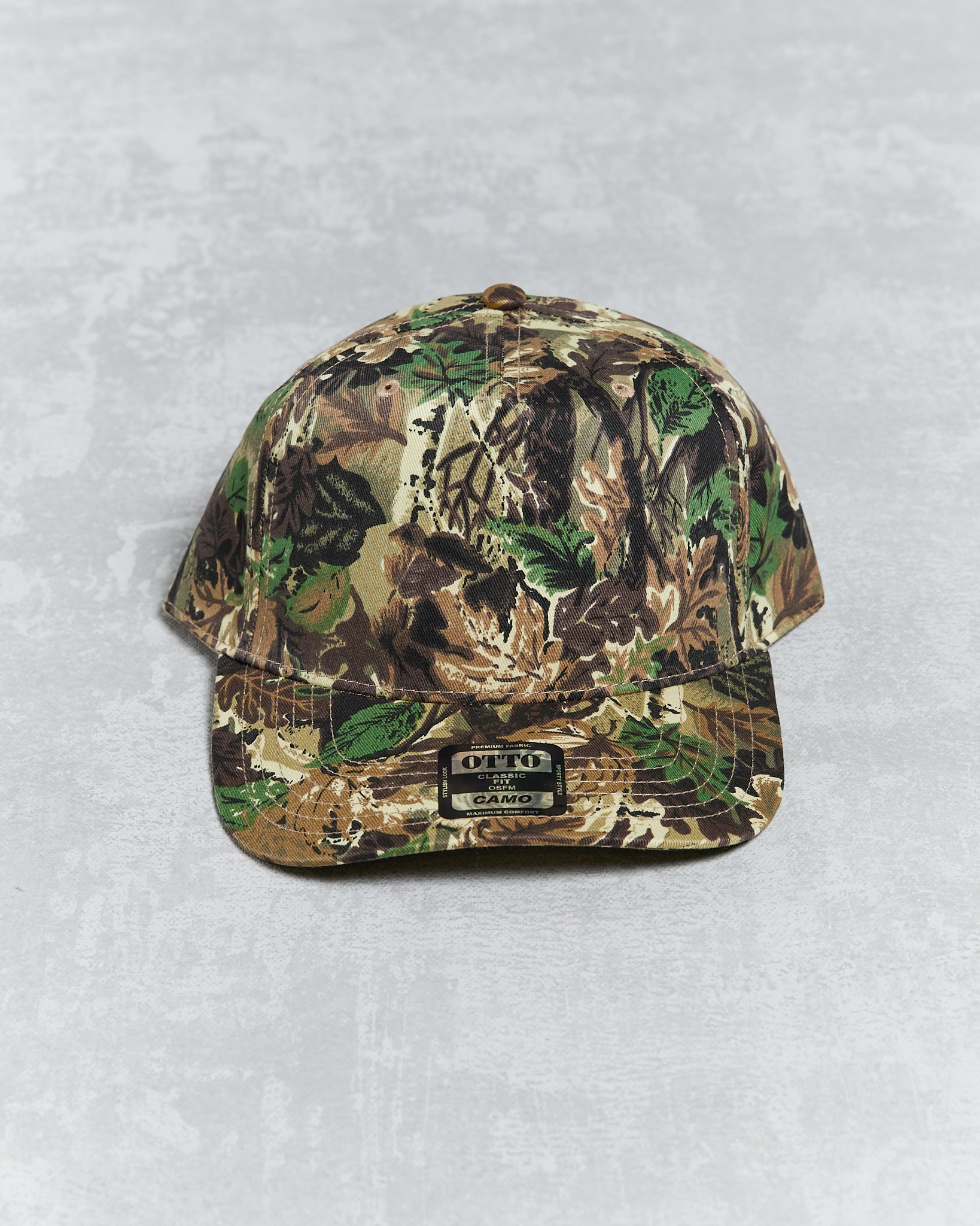 Otto Cap Camouflage tree camo snapback hat 