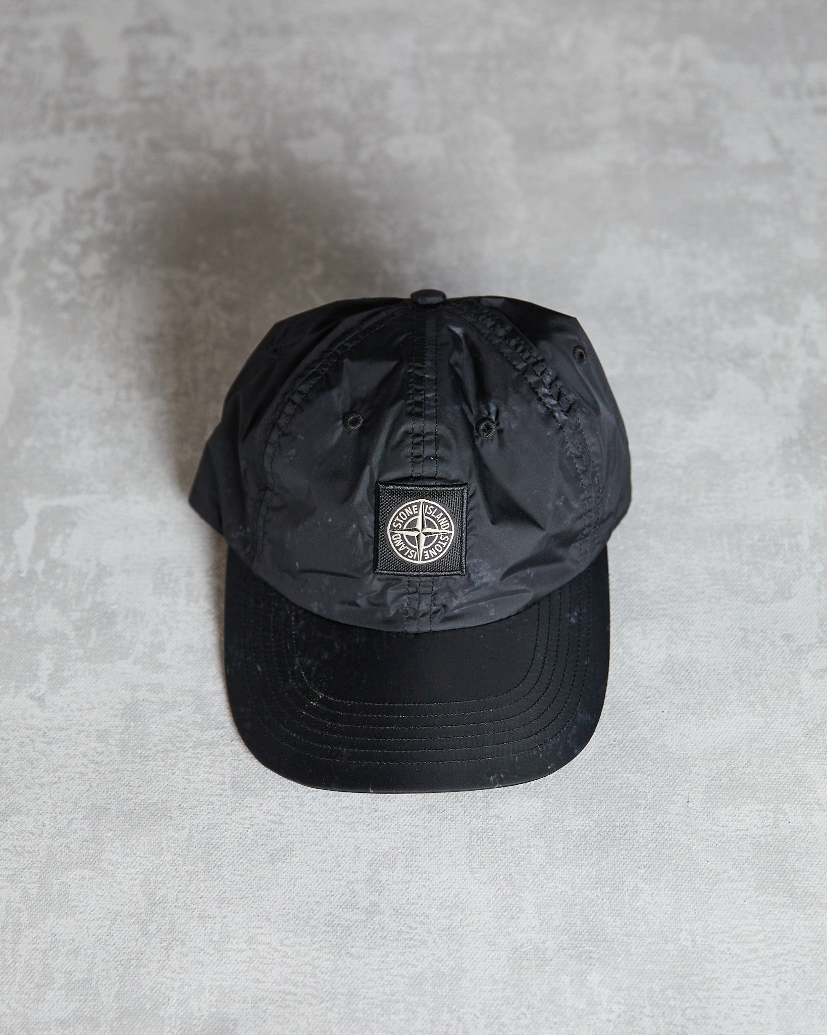 Stone Island x Supreme Nylon 6 Panel Badge Hat black