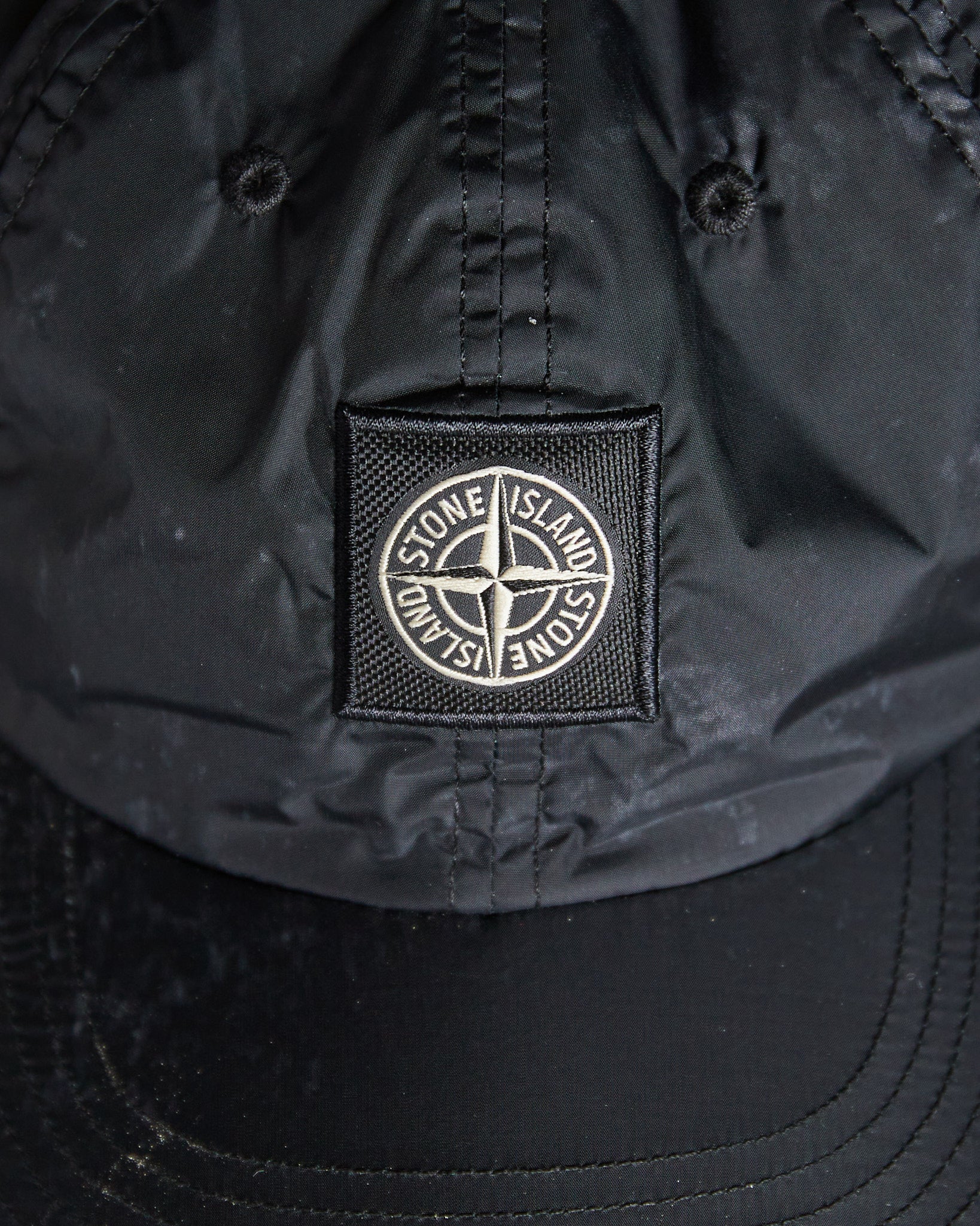 Stone Island x Supreme Nylon 6 Panel Badge Hat black