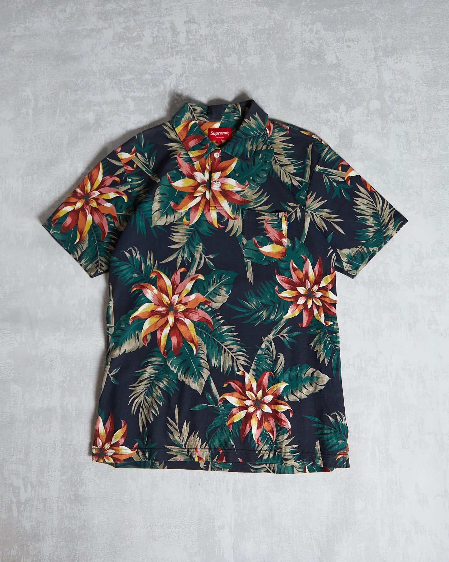Supreme Floral Polo 2012 (Large) navy