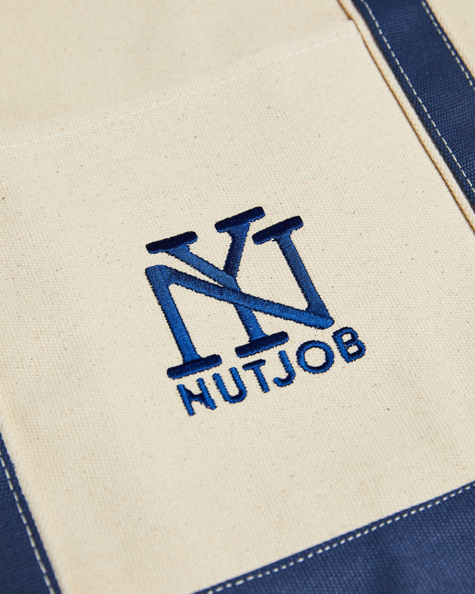 NEW YORK NUTJOB Core Tote Bag canvas tan navy