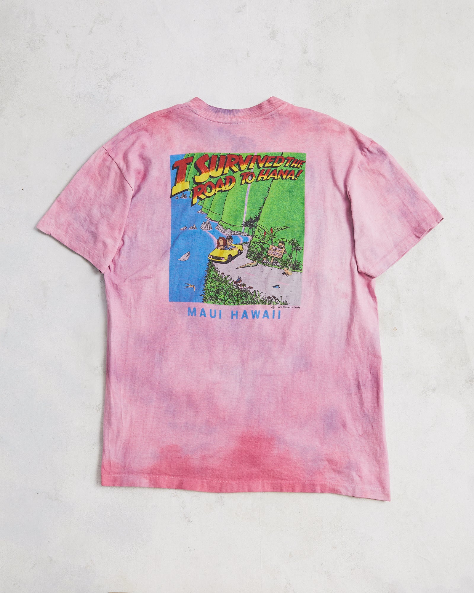 Pink Tie Dye Vintage Maui T Shirt
