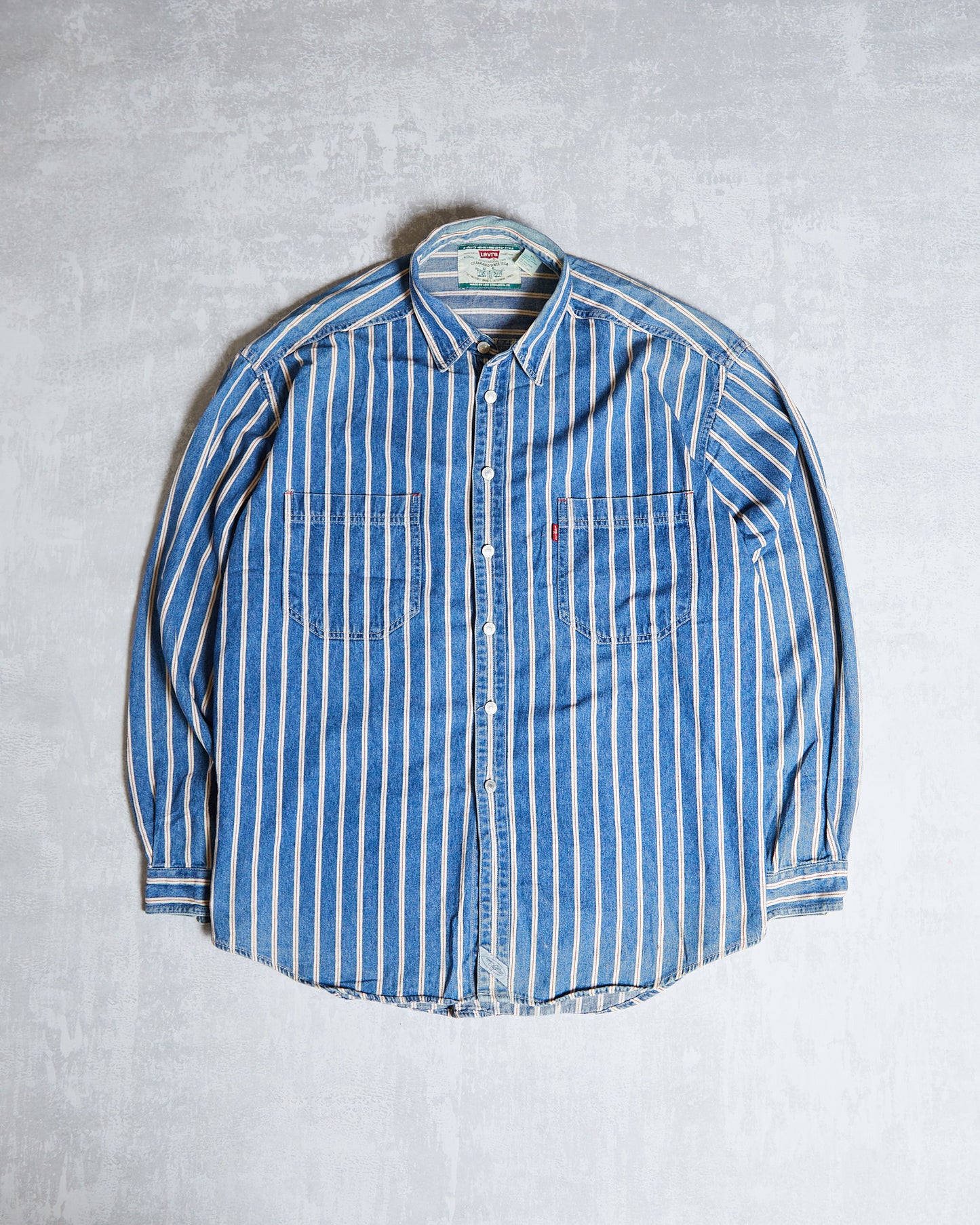 Vintage Striped Levis Button Down Shirt
